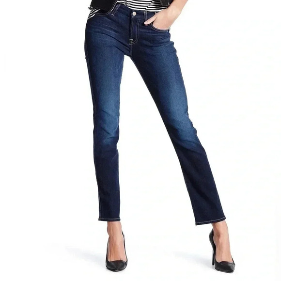 7 For All Mankind Karah Straight Leg Jeans Size 26 - Picture 1 of 9